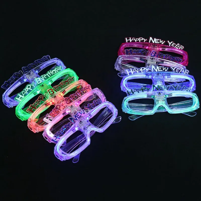 

Led Dance Glow Carnival Party Light Glasses Fashion For Xmas Birthday Halloween Bar Costume Decor Supplies navidad
