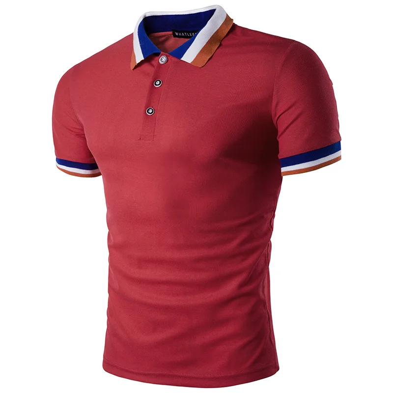  2018 High Quality 10 Colors Cotton Pure color Summer Men short sleeves Polo Shirt Fashion Casual Po