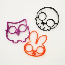 2019 Silicone Mold Egg Mold DIY Fried Egg Pancake Cooker Owl & Rabbit & Skeleton Egg Cup Kitchen Gadgets for Cook Egg Pancake induction cooker octopus balls bbq machine egg waffle quail egg mold
