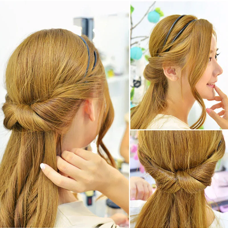 

High quality rubber Hair Hoop Head Band Adjusted Multivariant Hair Clips Adjustable Head Hoop Elastic Hair Clips With Changeable