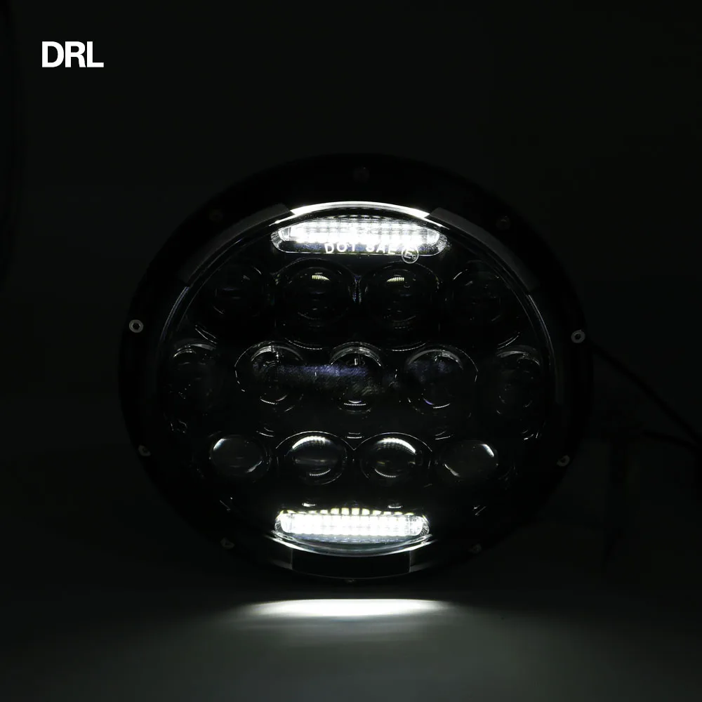 7 inch LED Headlight DRL Angle Eyes Led Headlamp 12v 24v 7 LED Headlight For Jeep Wrangler TJ JK LJ unlimited For Nissan Patrol (17)