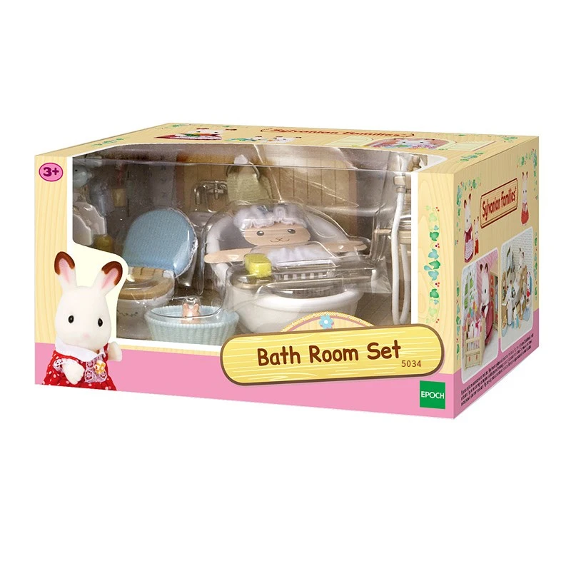 Sylvanian Families кукольный домик мебель аксессуары для ванной сцены туалет ванна Playset No Figure New 5034