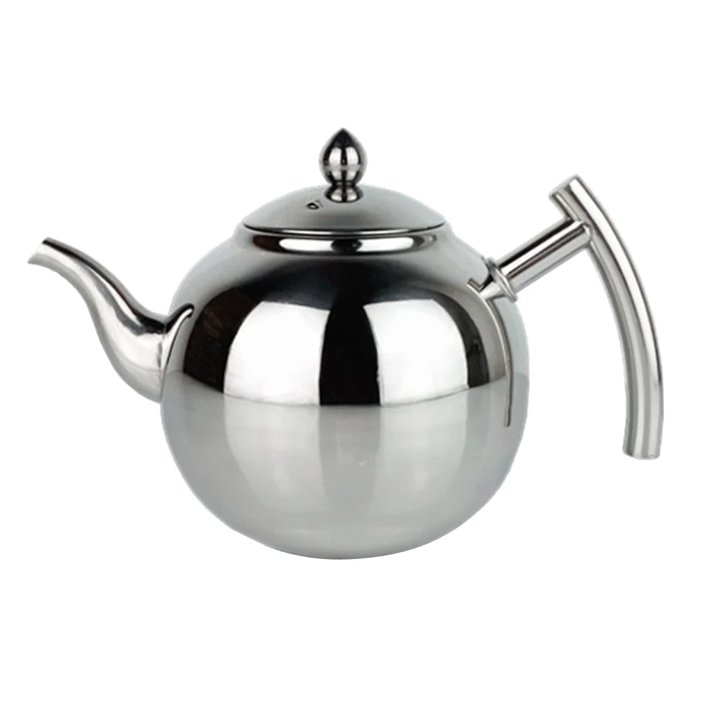 Stainless Steel Teapot Coffee Tea Kettle Loose Leaf Teapot with Infuser