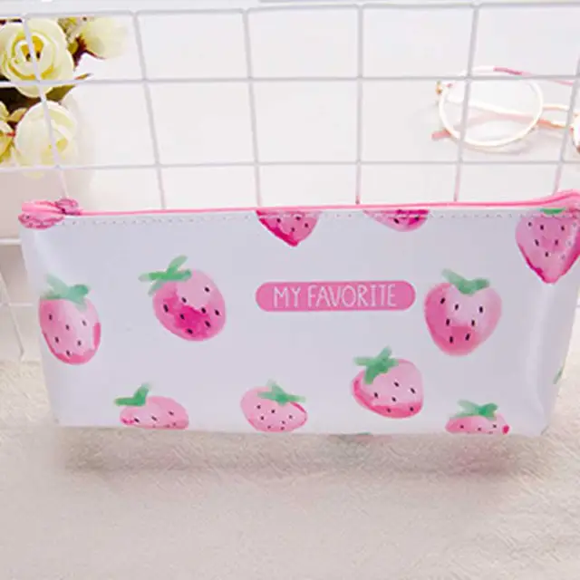 Strawberry Pencil Pen Case Cute Pencil Pouch Stationery Organizer