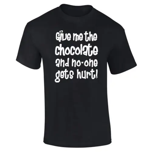Мужская забавная футболка Give Me The Chocoholic новые S XXL футболки Забавные топы унисекс