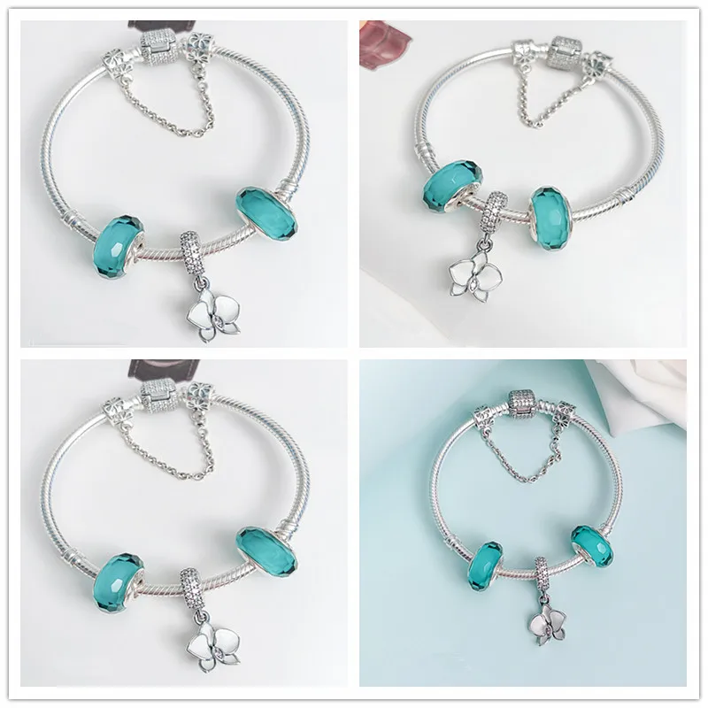 

2019 NEW Luxury Brand 925 Silver beads Bangle charms bracelet women jewlery making,1pz