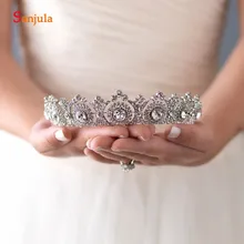 Горячая Распродажа хрустальные свадебные диадемы принцесса ободок для дня рождения женские Свадебные короны T067