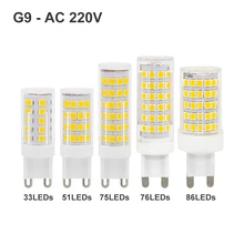 Bombilla LED G9 para lámpara de araña, 3W, 4W, 5W, 8W, 10W, CA, 220V, SMD 2835, reemplazo de luz 30W, 40W, 50W, 60W, 1 Uds.