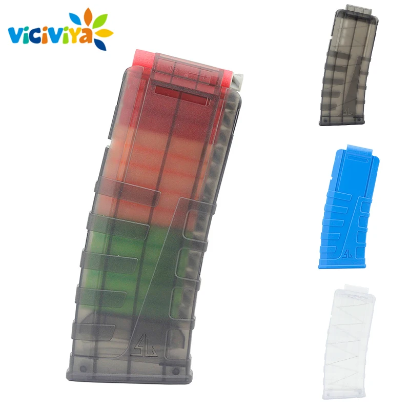 

Universal 12 Reload Clip Magazines Gun Bullet Clip Replacement Plastic Magazines Toy Gun Soft Bullet Clip for Nerf