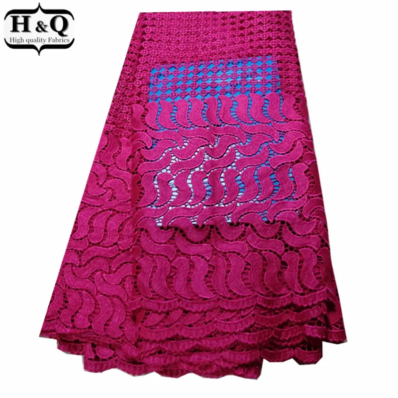 

Cheapest Price African Water Soluble Lace Fabric Embroidered African Cord Lace Fabric Super Quality 5 Yards/Piece For Mesh Dress