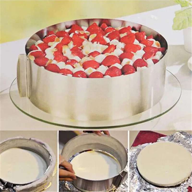 Retractable-Stainless-Steel-Circle-Mousse-Ring-Baking-Tool-Set-Cake-Mould-Mold-Size-Adjustable-Bakeware
