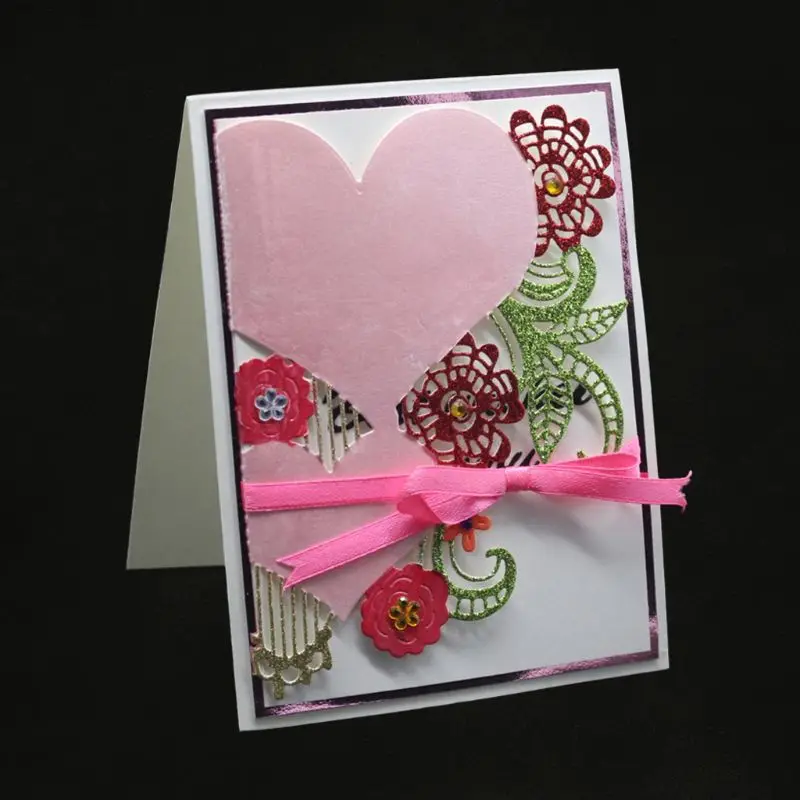  Heart Invitation Metal Cutting Dies Stencil DIY Scrapbooking Album Stamp Paper Card Embossing Craft - 33040360507