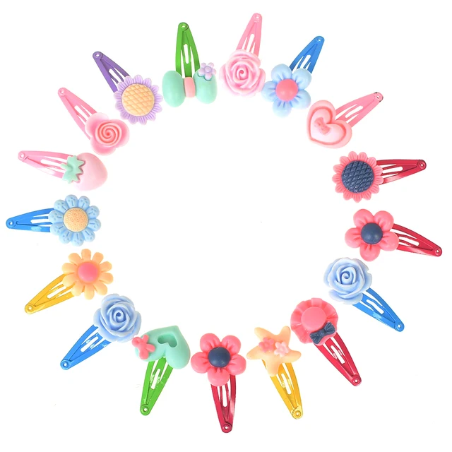 10 Pcs/lot Cartoon Beads Candy Color Hair Clips & Ropes Hairpin