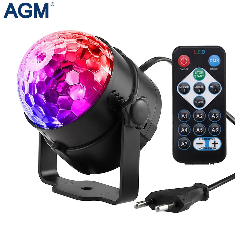 7 Colors DJ Disco Ball Lumiere 3W Sound Activated Laser Projector RGB Stage Lighting effect Lamp Christmas KTV Music Party Light