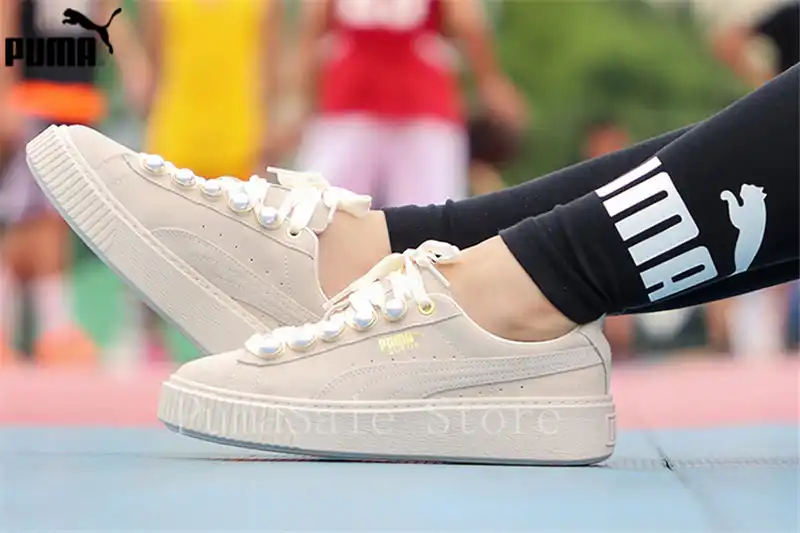 puma platform bling pearl sneakers