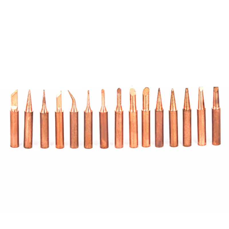 

15Pcs Pure Copper Iron Tip 900M-T Soldering Tip For Hakko Soldering Rework Station Soldering Iron Station