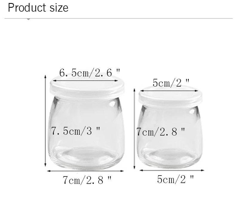 Стеклянная чашка с крышкой для молока, Желейный мусс, стеклянный пудинг, бутылка для меда, йогурта, мини форма для выпечки, контейнер для хранения еды, бутылка для желаний