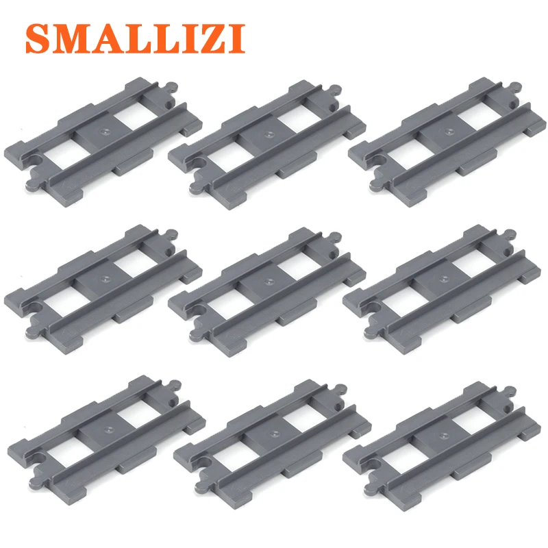 Railway Track Building Blocks Compatible With Duplo Train Track Crossover Parts