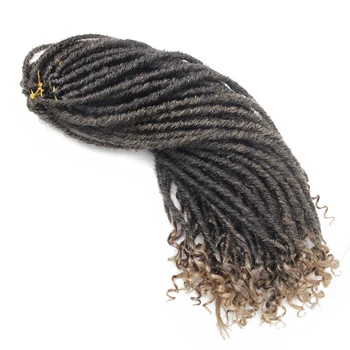 

YxCheris Faux Locs Crochet Braids 18 Inch Soft Natural Synthetic Hair Extension 20 Stands/Pack Goddess Locks