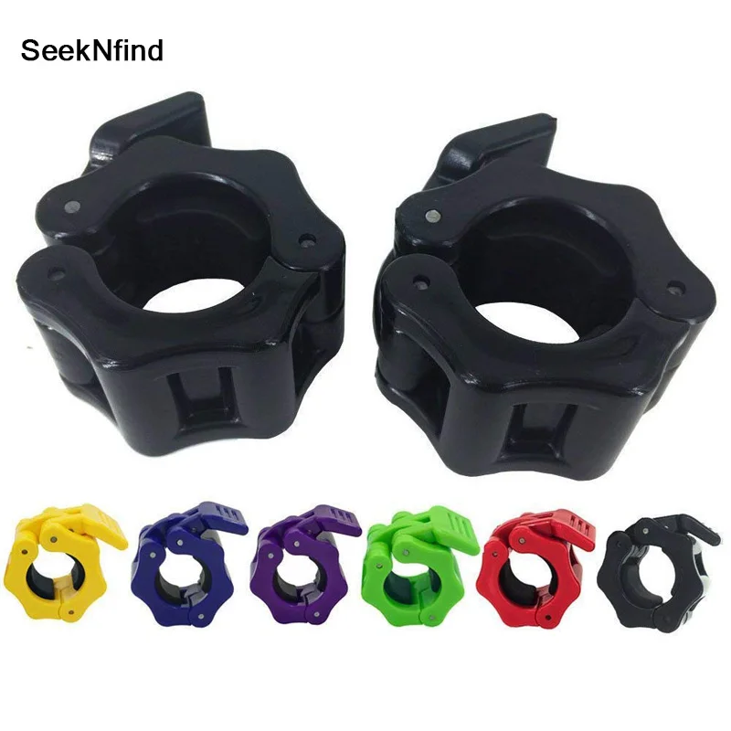 1 Pair Olympic Collars Barbell Collar Lock Dumbell Clips Clamp Weight lifting Bar Gym Dumbbell Fitness Body Building