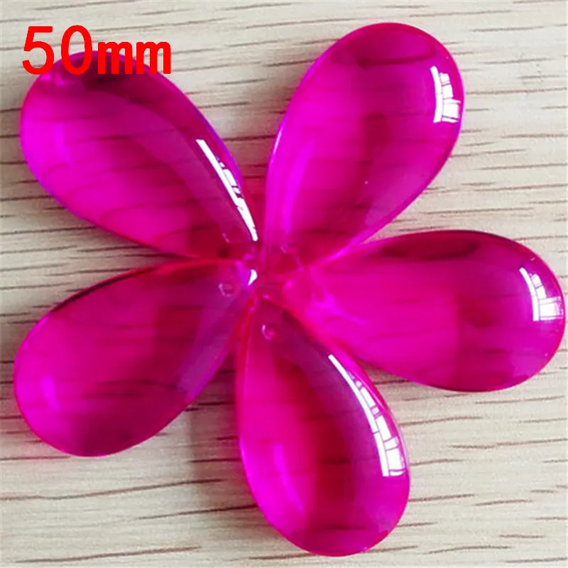 

Free Shipping 30pcs/Lot Stunning 50mm Fuchsia Crystal Waterdrop Chandelier Pendant Diy Faceted Prism Party Table Decoration