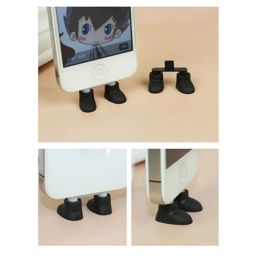 

Cute Kawaii Shoes Feet Shaped Dustproof Stopper Charge Port Dust Plug Suitable For Samsung For Android Phone