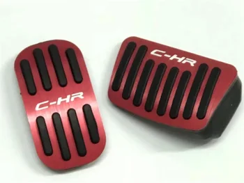 

Car Styling Aluminum Alloy Car Accelerator Gas Pedal Cover Brake Pedal Trim For CHR C-HR C HR AT 2016 2017 2018 Car Accessories