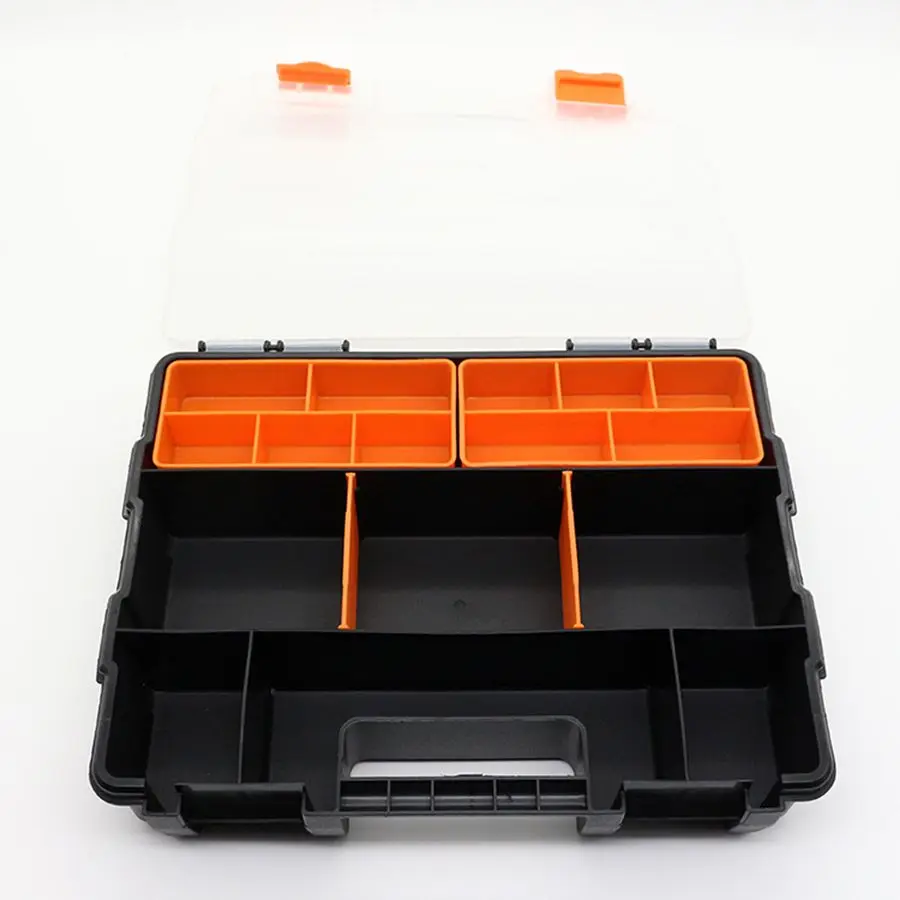 Большой ящик для инструментов, электронные пластиковые детали, комбинированный Прозрачный чехол для инструмента, шкатулка, винтовые контейнеры, компонентный чехол для хранения