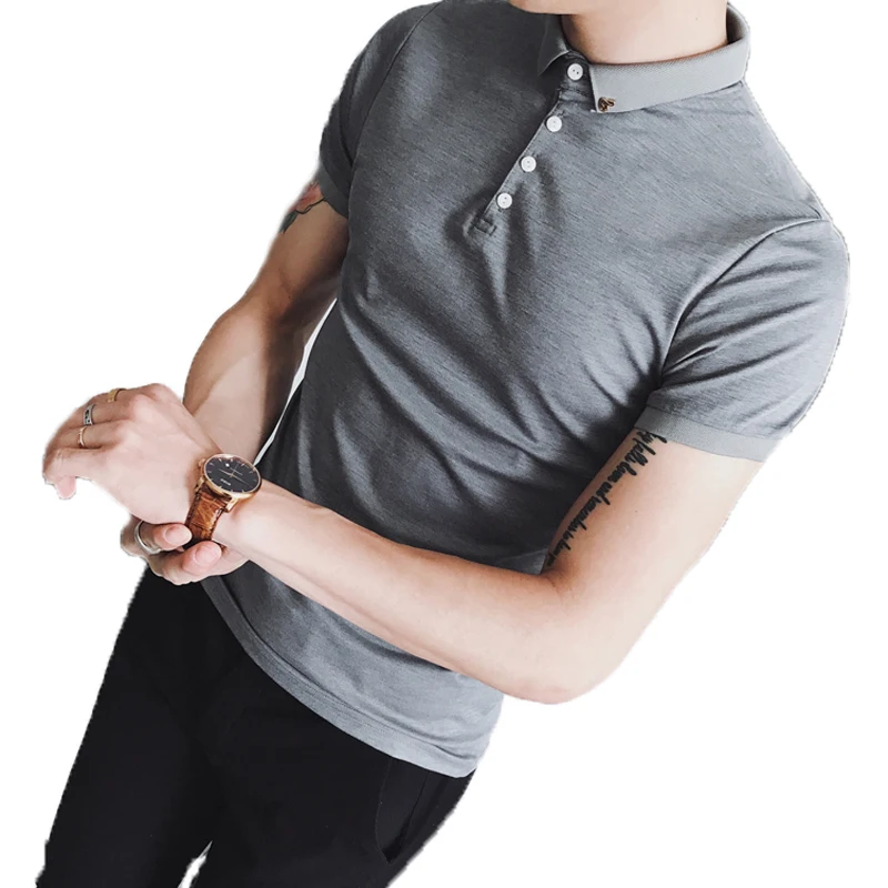 Лидер продаж Для мужчин рубашки поло летние дышащие Slim Fit Поло para hombre с коротким