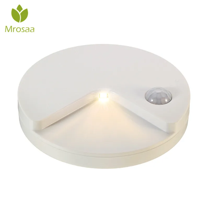  Mrosaa Wall Lamp ABS USB Charging PIR Motion Sensor Light Control Warm White LED Night Lamp Cabinet - 32851185314