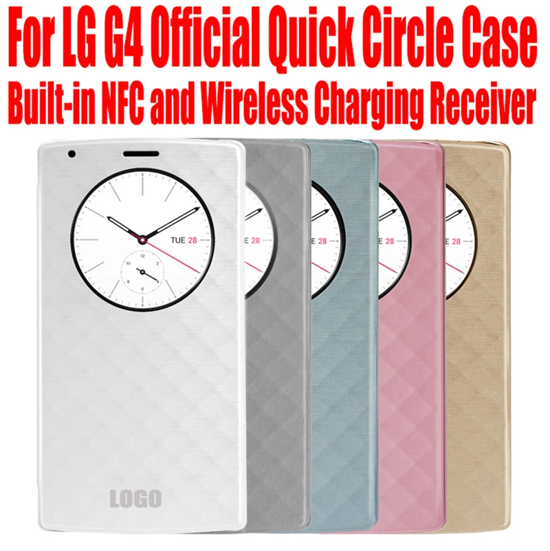 

Official For LG G4 G3 Quick Circle Case Smart View Luxury Flip cover For LG G4 case F500 H810 NO: G402
