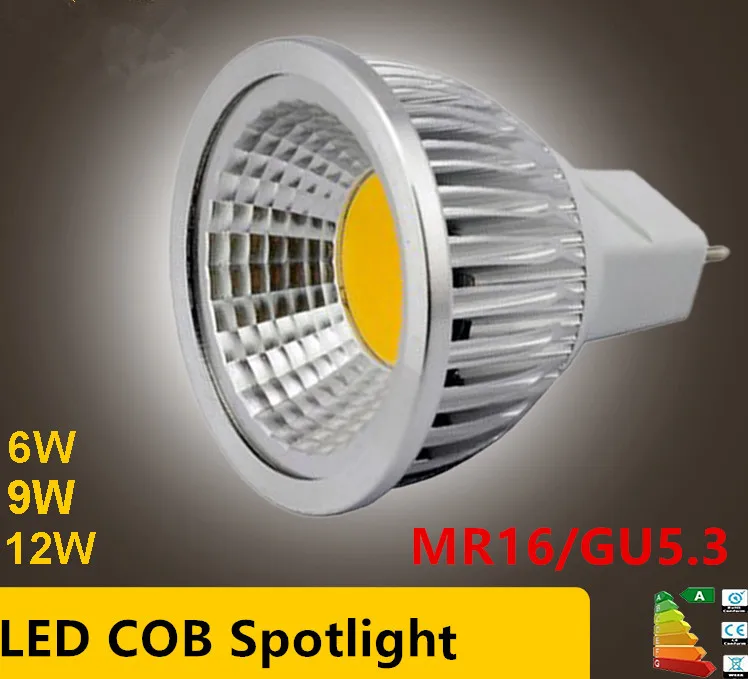 Новинка мощная светодиодная лампа MR16 GU5.3 COB 6 Вт 9 12 Диммируемый Светодиодный