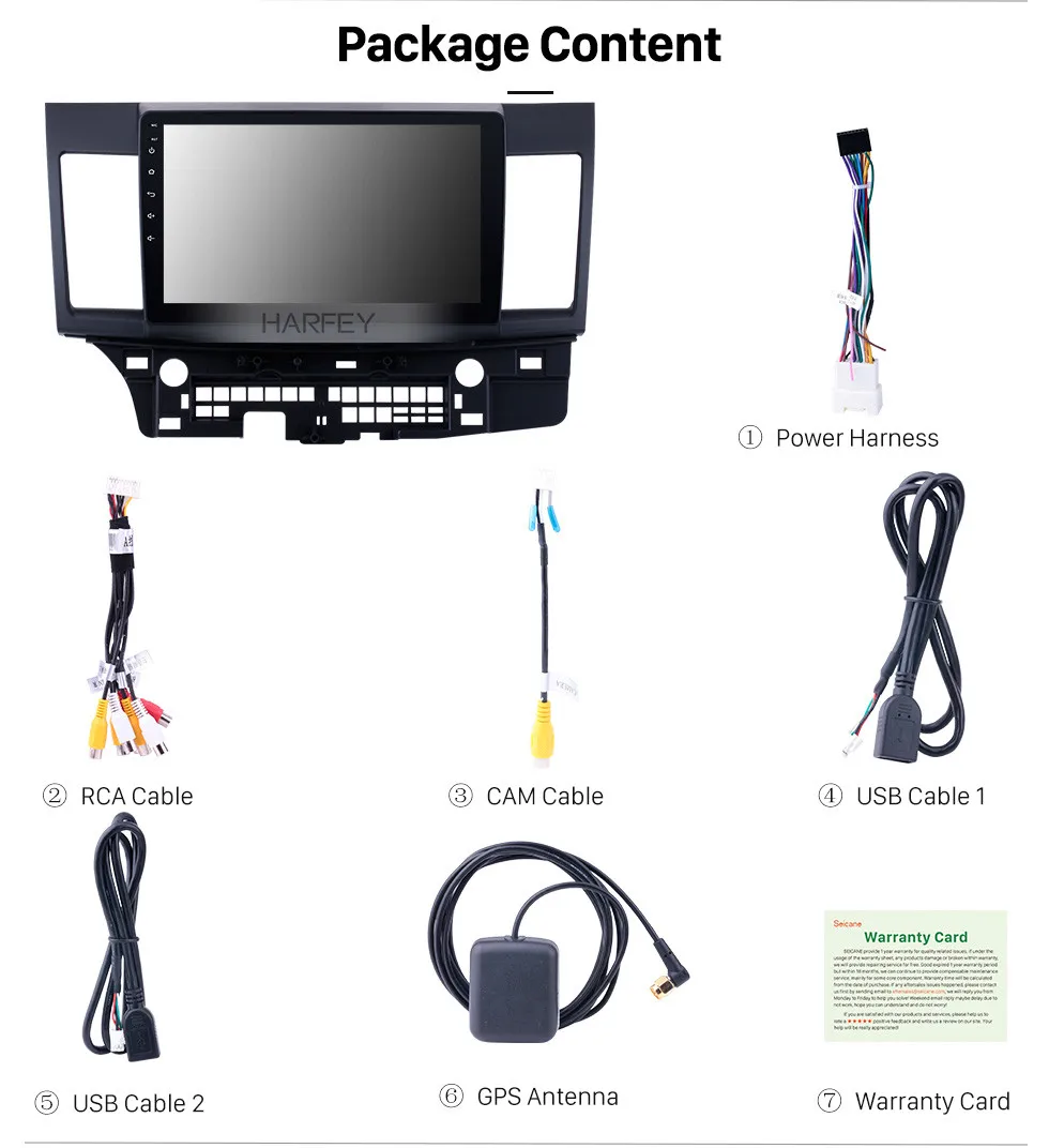 Cheap Harfey 10.1" Android 8.1 for Mitsubishi Lancer-ex 2008-2015 car multimedia player HD Touchscreen GPS Navigation with Bluetooth 20