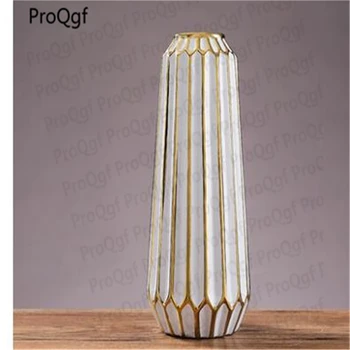 

1Pcs A Set Europe Electroplating handcraft golden ceramic vase