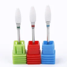 1 шт. керамический камень для ногтей сверло 3/3" коронд бурр для маникюра Сверла аксессуары для ухода за ногтями для девочек женщин