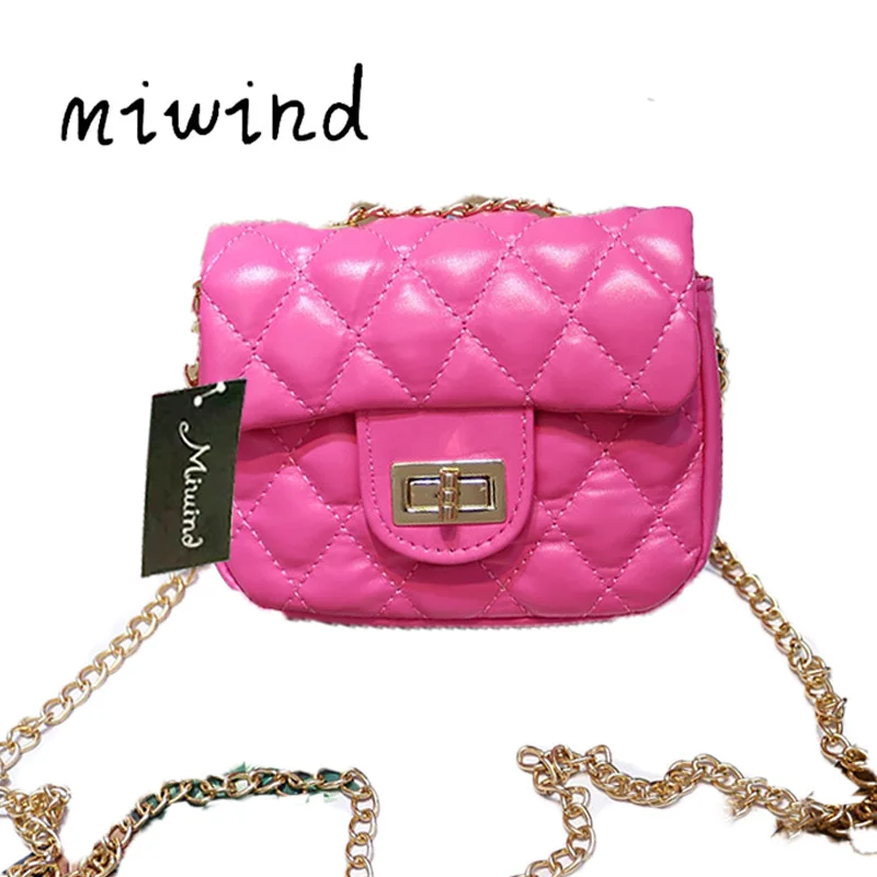 2018 Girls Baby Metal Chain Buckle messenger bag Kids handbag Children