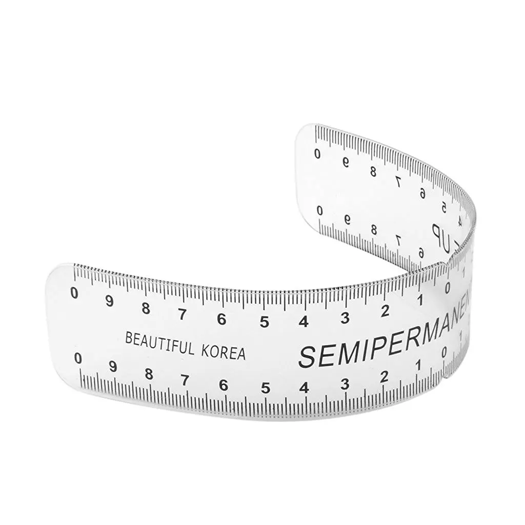 

HTHL-Eyebrow Care Stencil Shaper Ruler Measuring Tool Makeup Reusable black