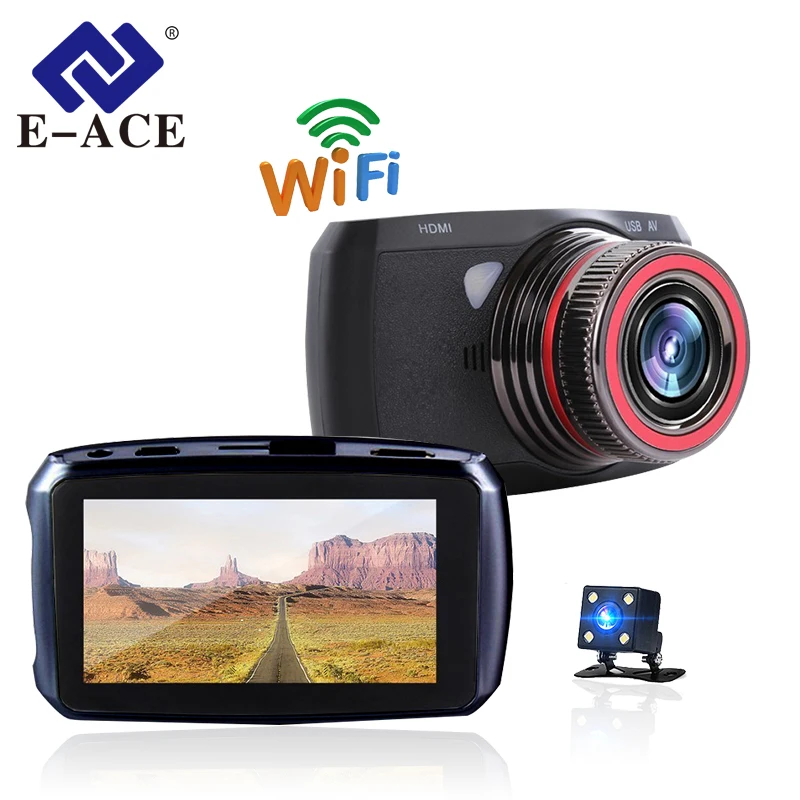 E ACE Авто Wi Fi мини камера рекордер Автомобильный Dvr зеркало видео регистратор
