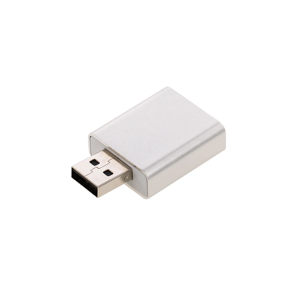 Алюминиевый сплав USB внешний стерео звуковой адаптер USB Аудио Звуковая карта Виртуальный 7,1 микрофонный конвертер для компьютера ноутбука