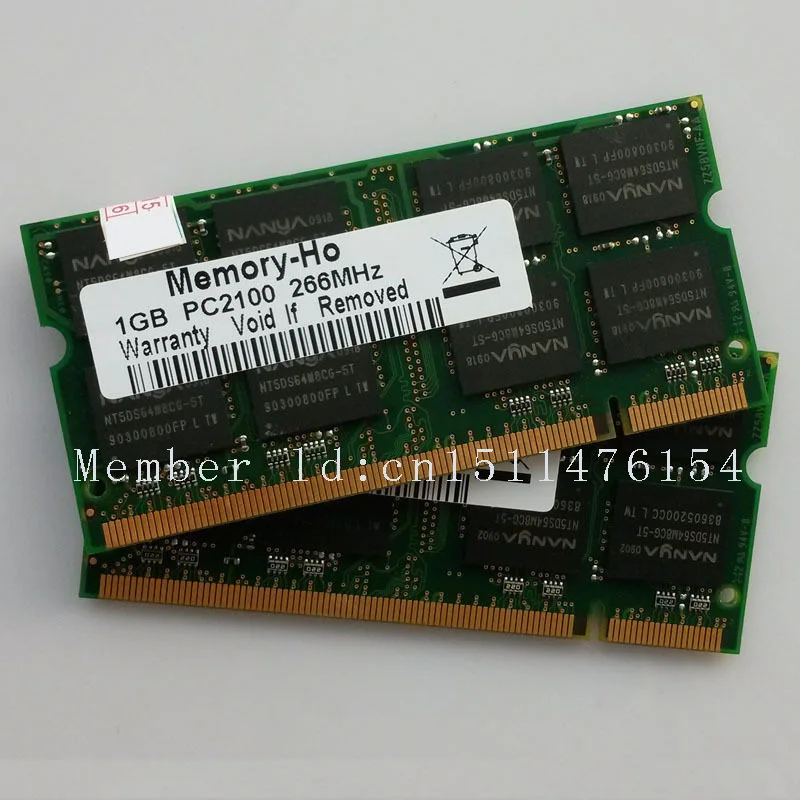 En Ligne Mémoire d ordinateur portable NOUVELLE 2 GB 2x1 GB PC2100 DDR266 266 Mhz 200pin Sodimm DDR1 Mémoire D ordinateur Portable RAM Livraison gratuite