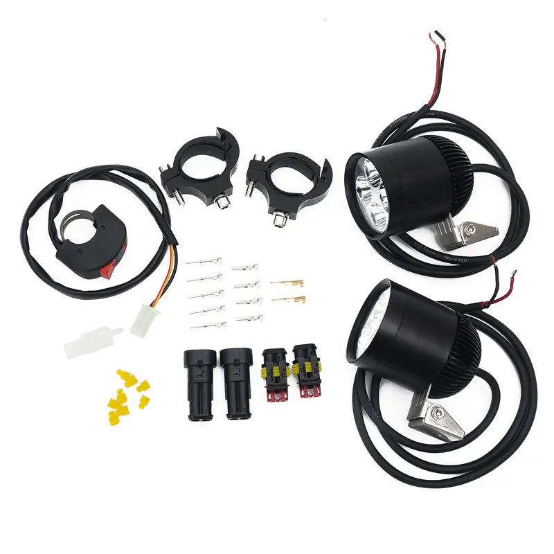 

LDDCZENGHUITEC 1set Motor bike dirt LED Work Spot Light 20W 2400 Lumen 4*R5 LED Chip R5LED Motorcycle Driving Light 12V-16VDC