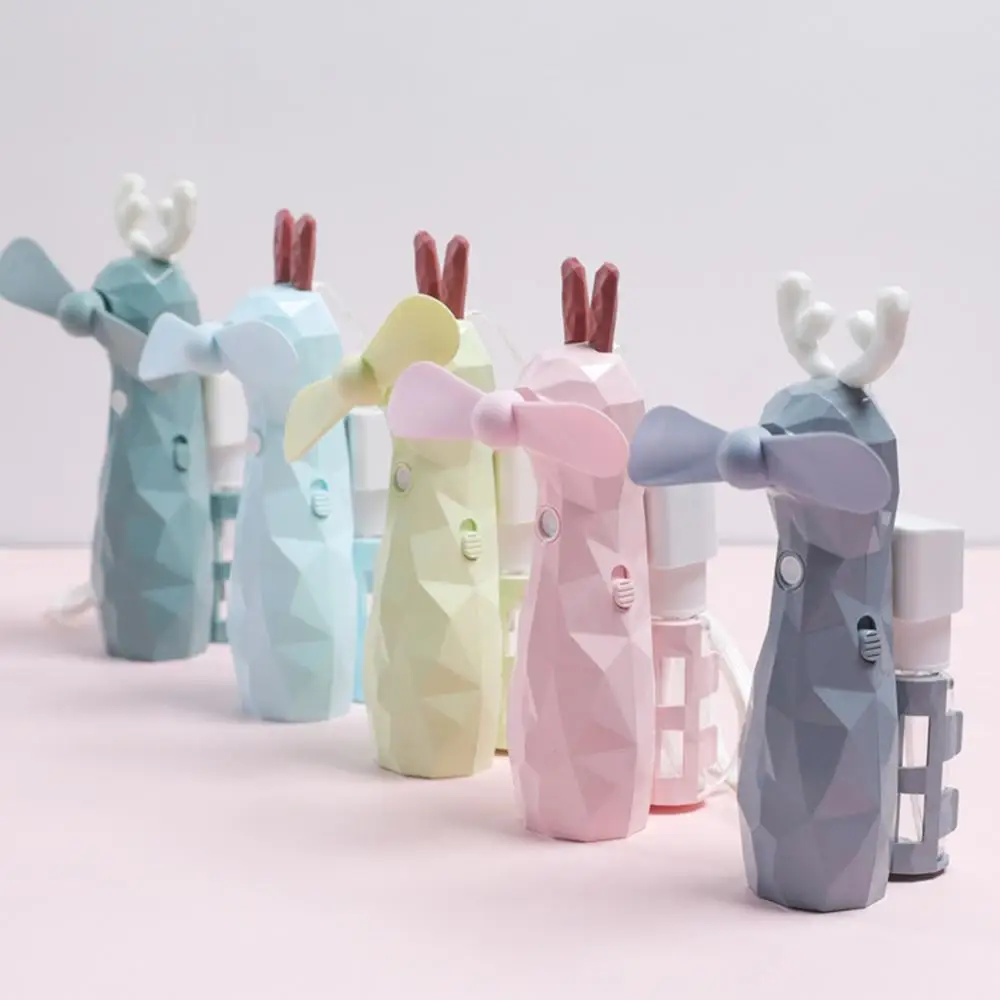 

Cartoon Deer Rabbit Water Design Spray Mini ventilator Fan Portable Small USB Kids Outdoor Cooler air cooler