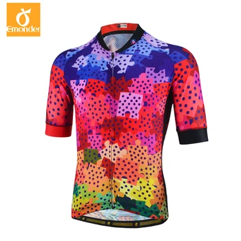 

EMONDER Men Cycling Jersey 2020 Pro Team Short-sleeved MTB Road Bike Clothing Anti-sweat Quick Dry Breathable Cycling shirt