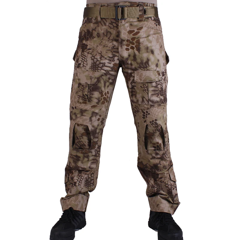 Охотничий камуфляж Штаны tactische Broek Highlander дву broek en kniebeschermers военный игровой костюм для косплея