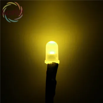 

20pcs 5mm 12v DC 20cm Pre-Wired Round top Diffused Warm White LED Emitting Diode For automotive Light Toy DIY Retail Hot SALE