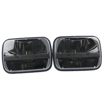 

Pair Square 7"x5" LED Headlight 12/24V for Jeep Wrangler YJ Cherokee Comanche