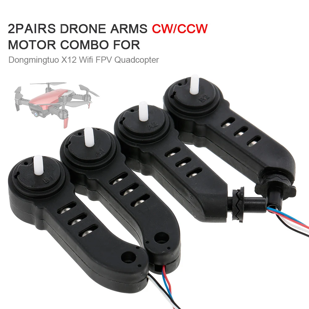 

2 Pairs RC Drone Arms CW CCW Motor Combo Kit RC Motor for Dongmingtuo X12 Wifi FPV Drone Quadcopter