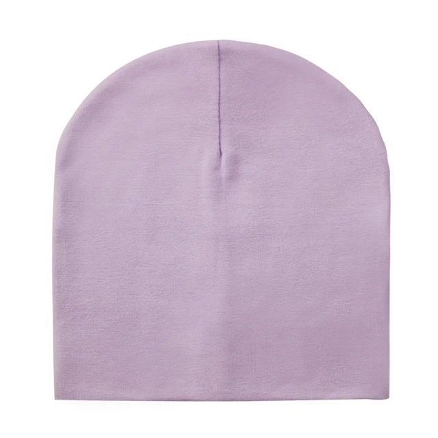 Baby Hats Cotton Solid Color Baby Cap Children's Beanie Hat For Boys And Girls Kids Boys Winter Hat light purple