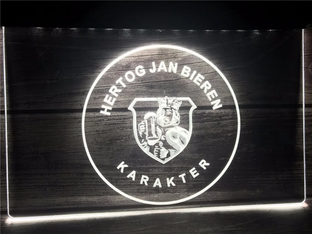 LR100 Hertog Jan Bieren Karakter Пивной бар pub светодиодный неоновый светильник|Таблички и