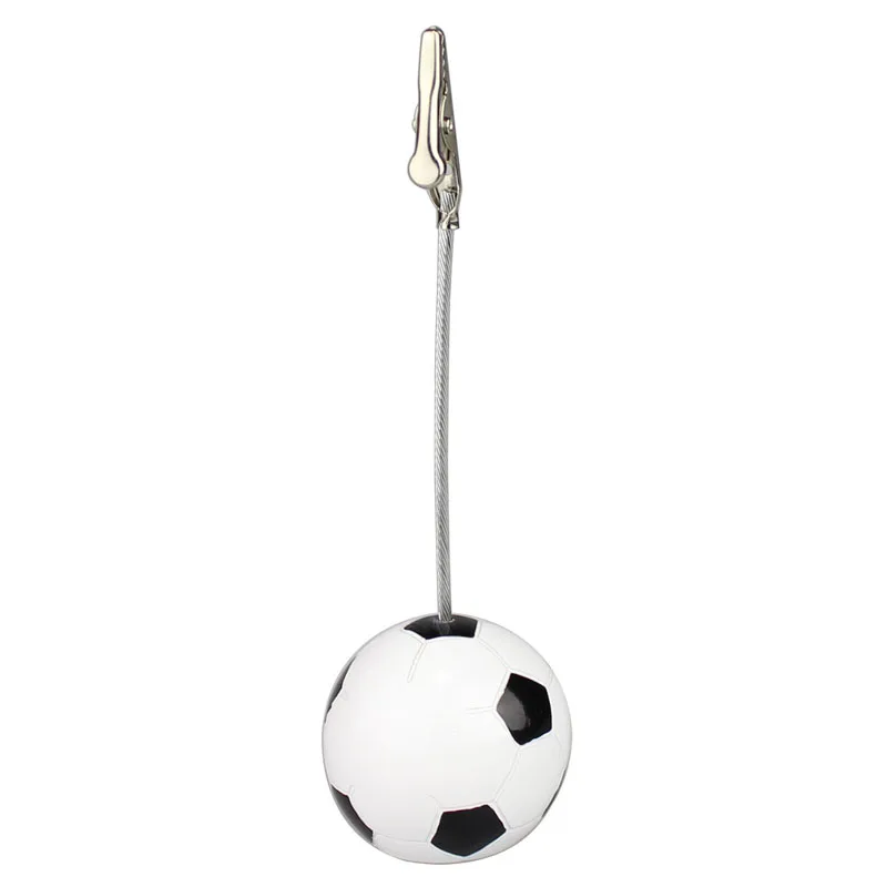 5Pcs Sport Game Ball Stand Alligator Wire Memo Photo Clip Holder,Table Place Card Holder,Sport Event Display,Wedding Party Favor Fusheng America Football Shape 